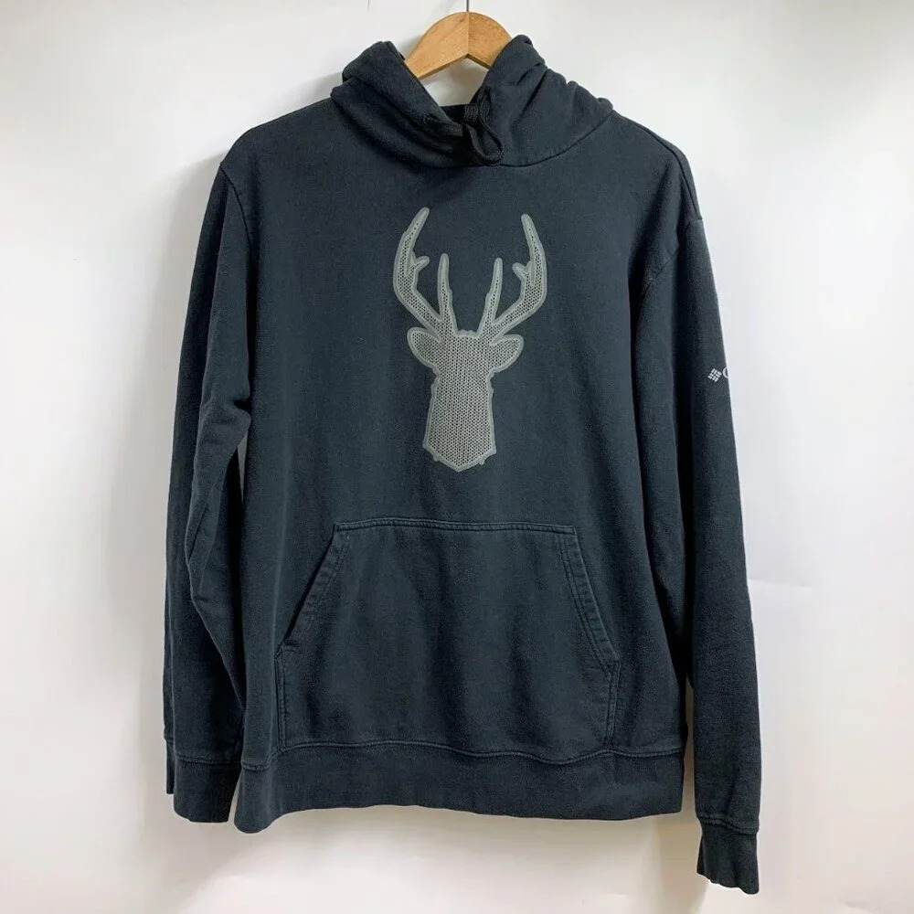 Columbia Men's PHG Deer Graphic Pullover Cotton Hoodie SIze L